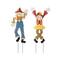 Glitzhome® 36" Fall Metal Scarecrow Yard Stake Set